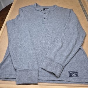 Abercrombie & Fitch Gray Henley Shirt 2373/620